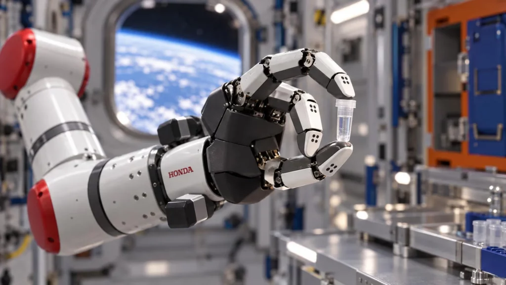Honda, Redwire Pair Robotic Hand and Arm for Space Station Research