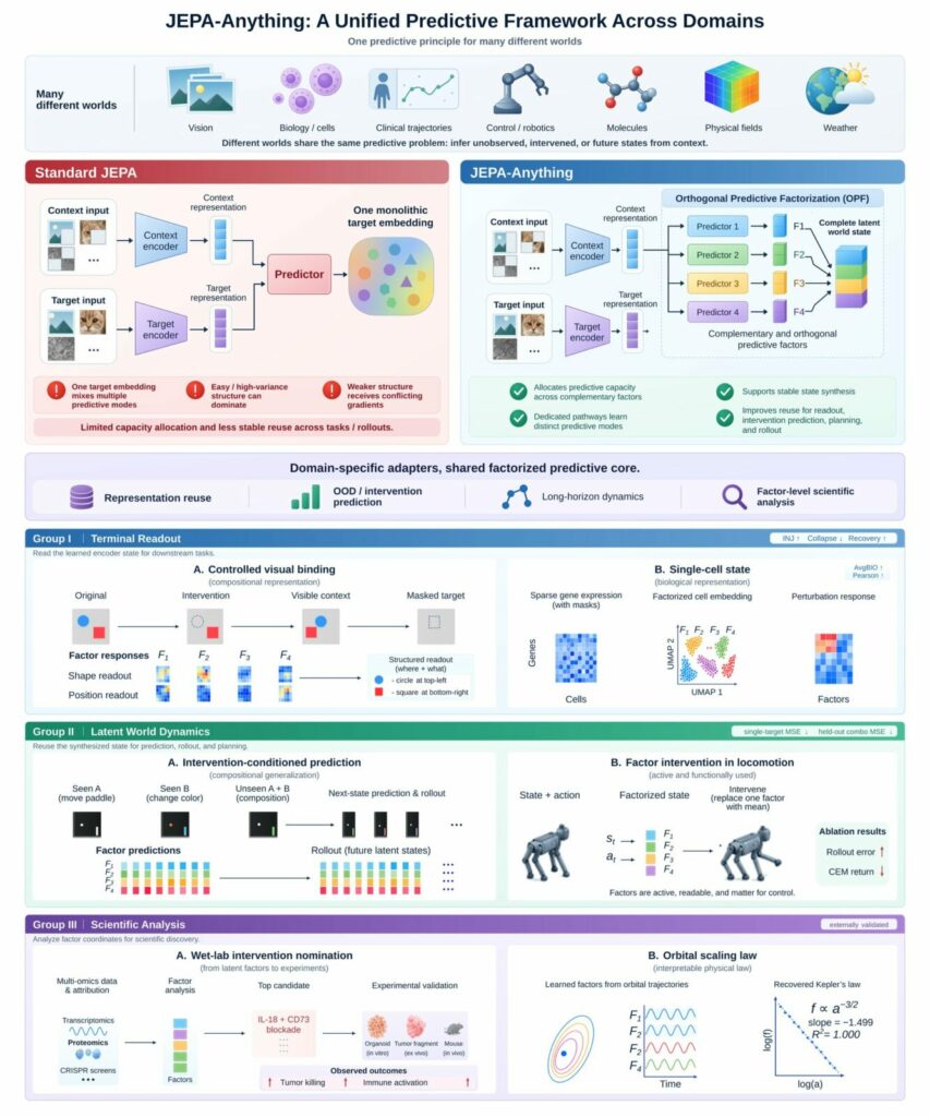 Researchers stretch LeCun’s JEPA AI into a universal world model that works from physics to biology