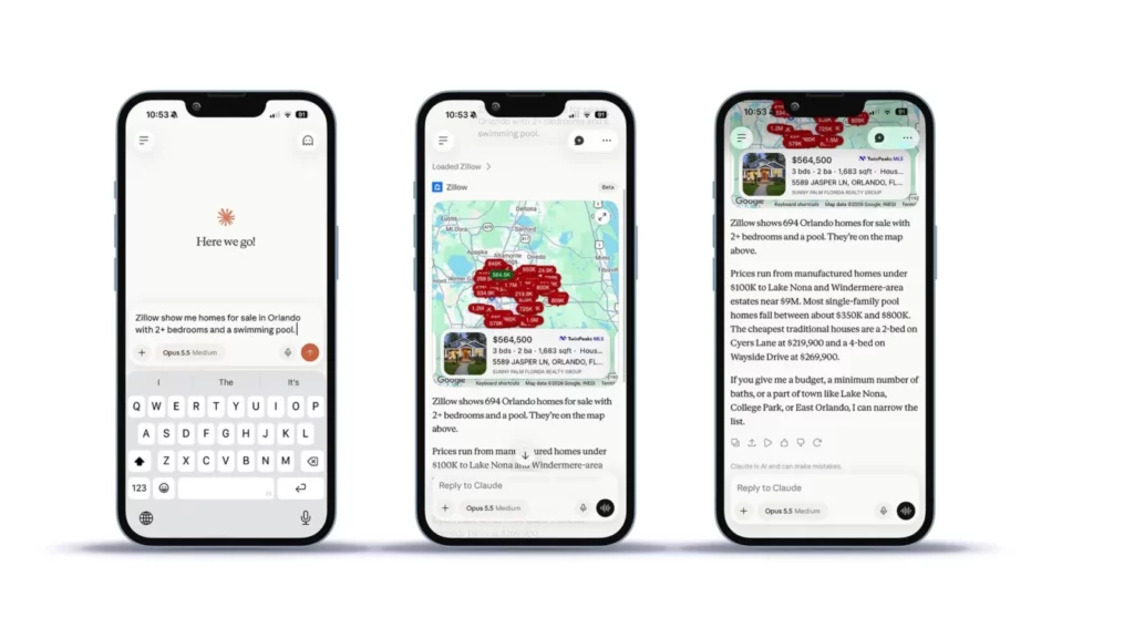 Zillow Launches Claude Connector for Listings, Tours, and Financing