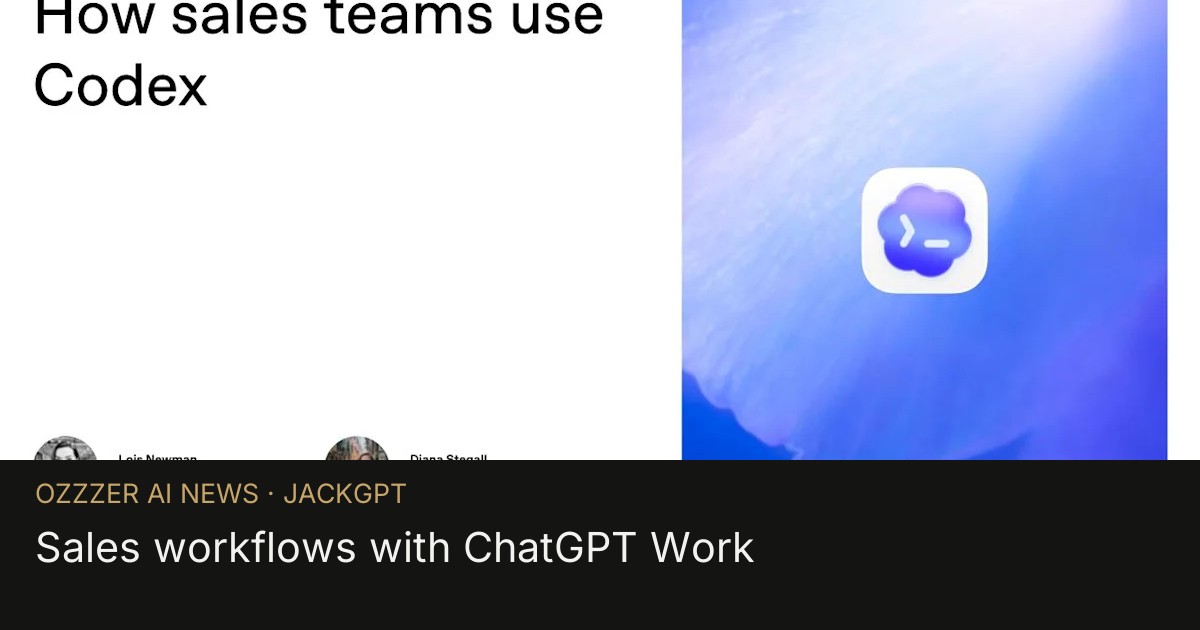 Sales workflows with ChatGPT Work