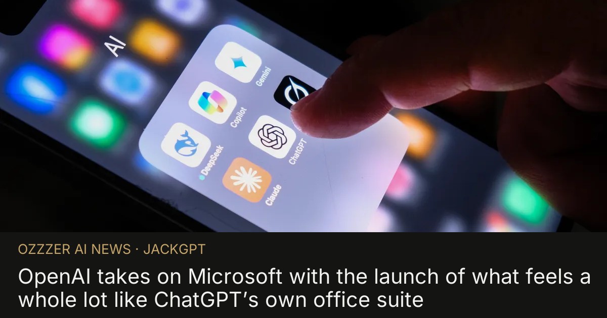 OpenAI takes on Microsoft with the launch of what feels a whole lot like ChatGPT’s own office suite